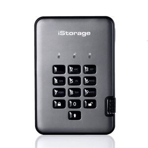 Istorage 256GB diskAshur Pro 2 USB 3.1 Secure‎ encrypted SSD Graphite